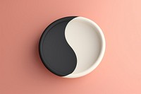 Yin yang porcelain pottery symbol.