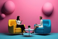 Conversation medication interview furniture.