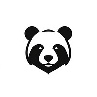Panda logo wildlife stencil.