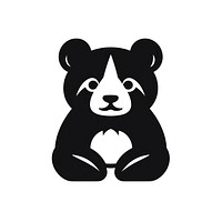 Panda wildlife stencil sticker.