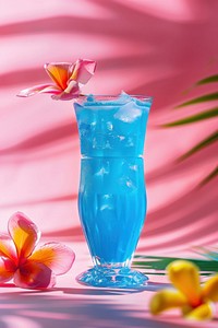 Blue hawaii cocktail beverage blossom alcohol.