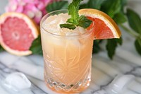 Summer cocktail grapefruit beverage produce.