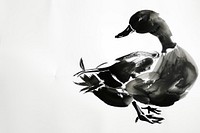 Duck Japanese minimal anseriformes waterfowl animal.