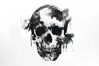 Skull Japanese minimal art illustrated festival.