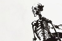 Skeleton Japanese minimal person animal human.