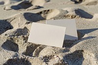 Business cards mockup paper outdoors nature.