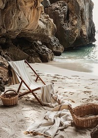 A beach chair furniture vacation chaise.