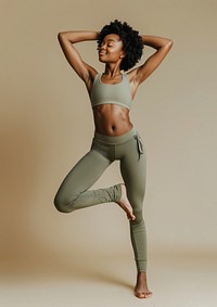 Fitness model sports yoga clothing.