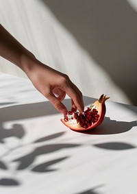 Half of a pomegranate food produce fruit.