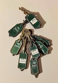 A set of hotel keys.