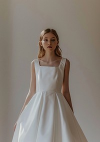 Elegant wedding dress gown clothing apparel.