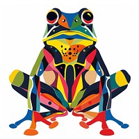 Multi colored frog amphibian wildlife animal.