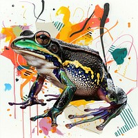 Collage of frog amphibian wildlife reptile.