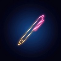 Pen icon neon astronomy outdoors.