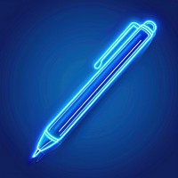 Pen icon neon light.