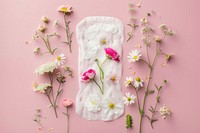 Sanitary pad flower asteraceae handicraft.