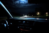 Driving a car at night transportation automobile outdoors.
