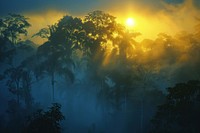 Amazon rainforest vegetation landscape outdoors.