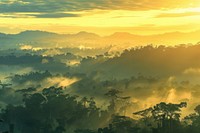 Amazon rainforest sky vegetation landscape.
