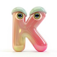 Letter K confectionery figurine sweets.