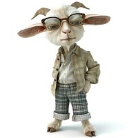 Goat wering fashion clothing accessories accessory figurine.
