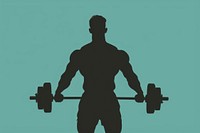 Silhouette man icon vector exercise clothing fitness.