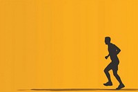 Silhouette man icon vector backlighting running jogging.