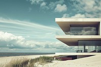 Modern house beach transportation architecture.