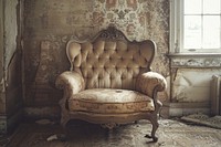 Vintage furniture armchair chaise couch.