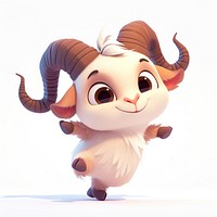 Baby cute goat Jumping for fun cartoon plush toy.