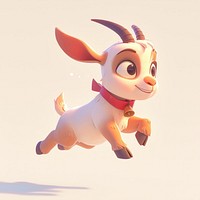 Baby cute goat Jumping for fun toy.