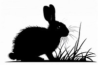 A Bunny silhouette bunny wildlife.