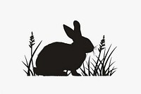 A Bunny silhouette bunny kangaroo.