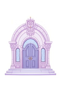 Front the door simple flat design style isolated architecture building worship.