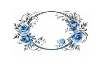 Vintage frame blue roses accessories accessory porcelain.