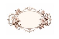 Vintage frame white roses oval accessories chandelier.