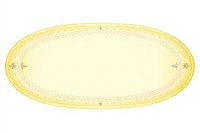 Vintage washi tape frame oval porcelain platter.