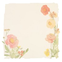 Cute color flowers ripped paper graphics painting envelope.