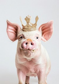 Gold vintage crown animal pig mammal.