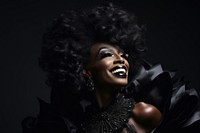 Portrait of a black drag with happy portrait photo photography.