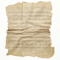 Music ripped paper text diaper page.