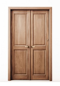 Front the door simple minimal wood style isolated architecture furniture cupboard.