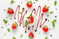 Parfait strawberry dessert produce.