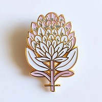 Showy Beardtongue flower shape pin badge accessories chandelier accessory.