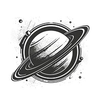 Uranus tattoo flat illustration astronomy universe planet.