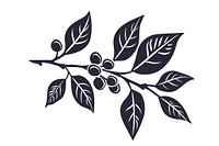 Coffee branch icon plant stencil produce.