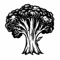 Broccoli tattoo flat illustration illustrated vegetable drawing.