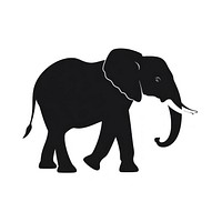 Elephant silhouette wildlife animal mammal.