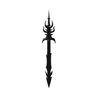 Sword silhouette weaponry stencil dagger.