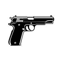 Gun silhouette clip art weaponry firearm handgun.